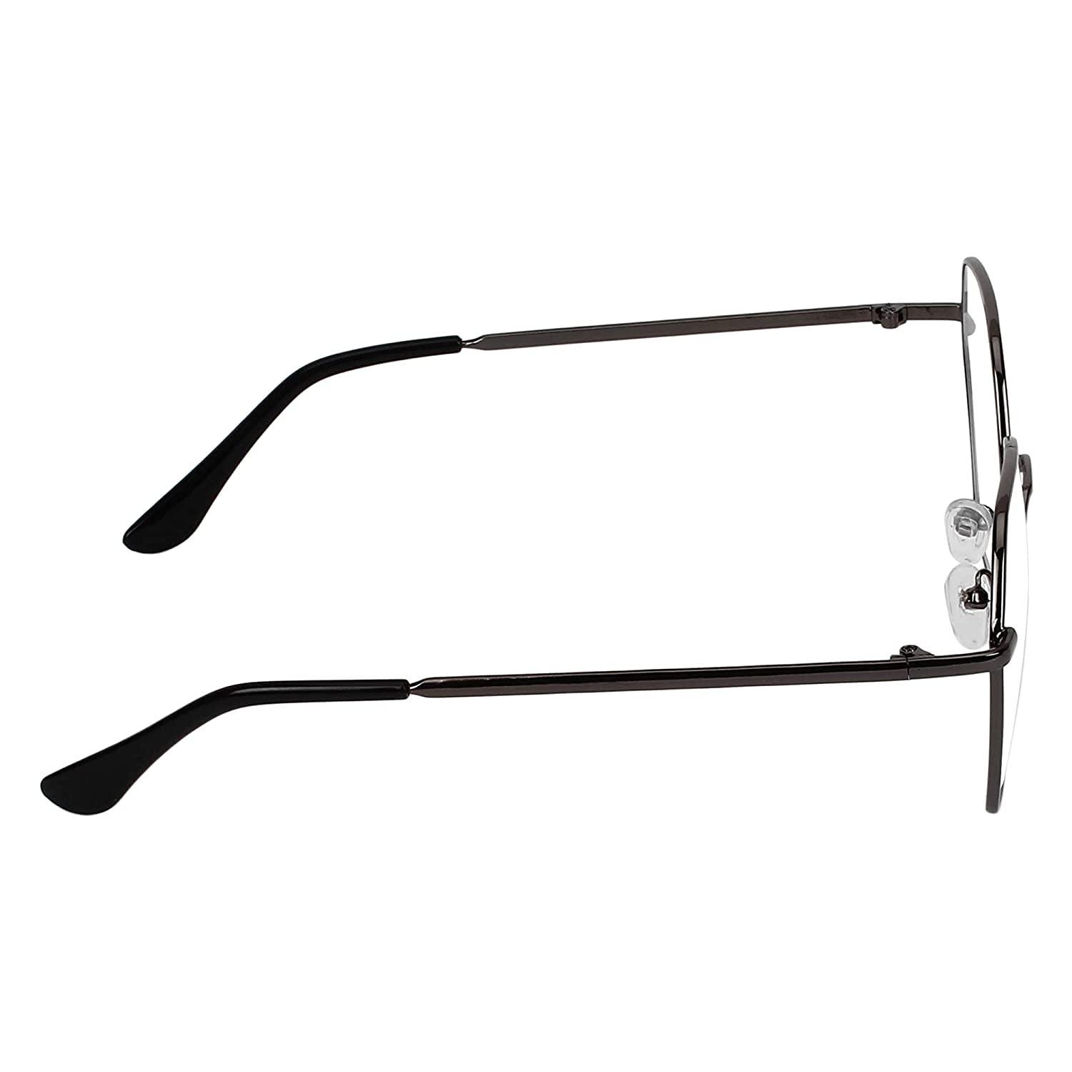 CREEK CREEK Blue Light Blocking Blue Cut Zero Power Anti-Glare Rectangular Eyeglasses, Octagonal Frame For Eye Protection From Uv By Computer/Tablet/Laptop/Mobile (With Torch And Testing Card, Unisex)