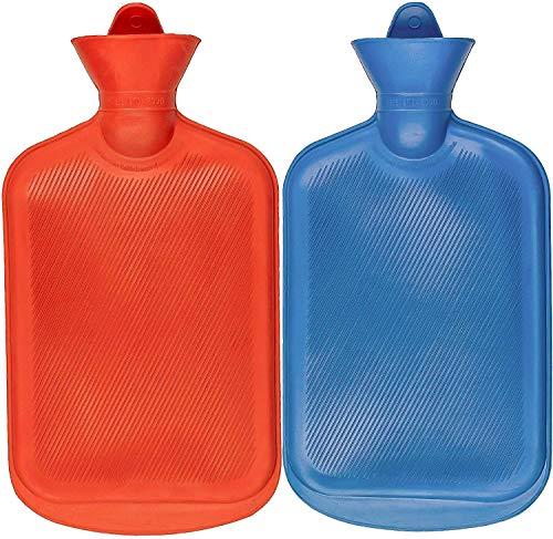 Cure-Well Cure-Well Hot Water Bottle, Natural Rubber -BPA Free- Durable Hot Water Bag for Hot Compress and Heat Therapy