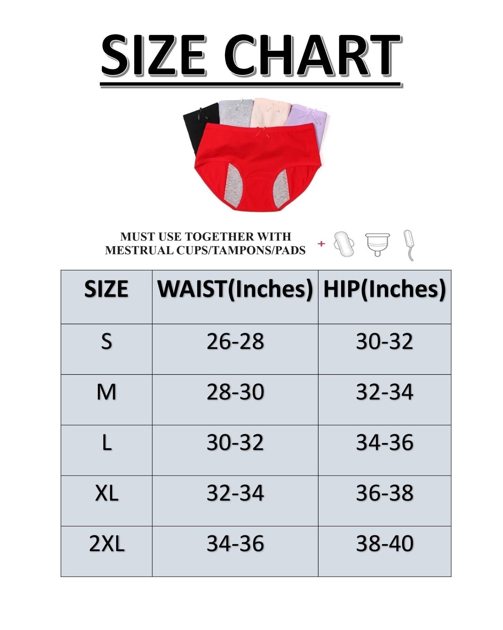 PLUMBURY PLUMBURY Women\'s Cotton Spandex Sanitary Period Panties Postpartum Underwear, Black,Size XL