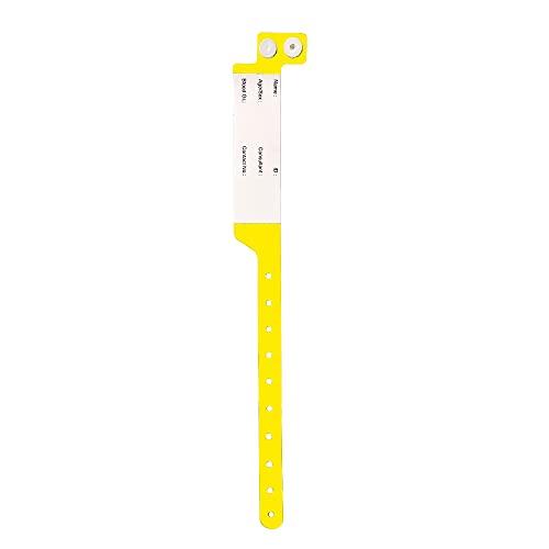 Cambia ID Band for Hospital, Patient Identification Band Adult (Yellow) Pack of 100 Pcs.