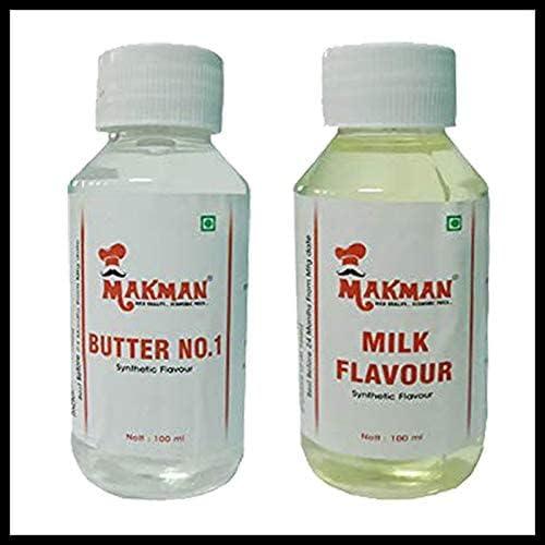 Sandi Foods Sandi Foods, Butter and Milk Food Flavour Essence 100 ml, Used for Cake, Icecream, Cookies, Sweets Baking (Combo Pack of 2)