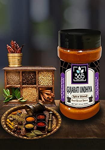 365 STORE TO DOOR 365 STORE TO DOOR Indian Spice – Gujarati Undhiya Masala, 100 gm | Homemade Powdered | for Healthy Cooking | Ready to use | All Seasonings Spices | Pure & Hygiene | Spice Mix – Pack of 1
