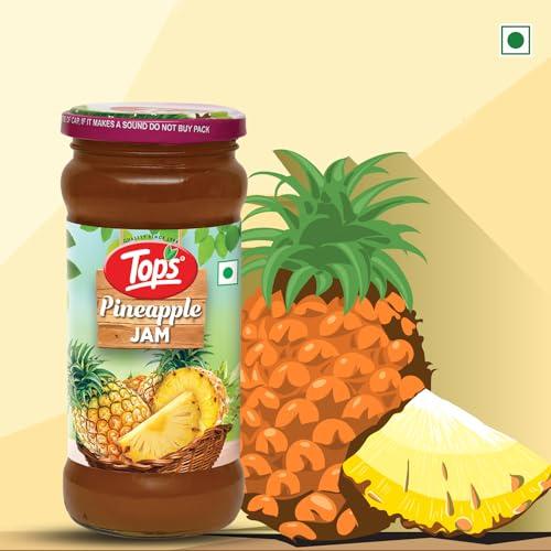 TOPS TOPS Pineapple Jam - 475 gm | From selected Pineapples| Provides a burst of fruity flavour.