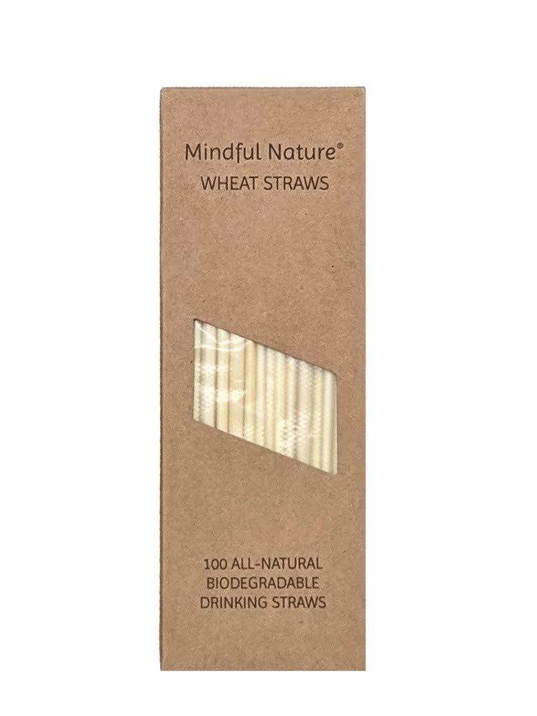 Mindful Nature Mindful Nature Wheat Straws - 100 All-Natural Drinking Straws