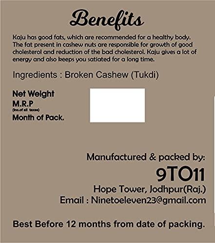 THE EDIBLES THE EDIBLES Broken Cashews 4 Piece Split Nut 1kg, Big Size, Kaju Tukda [Jar Pack]