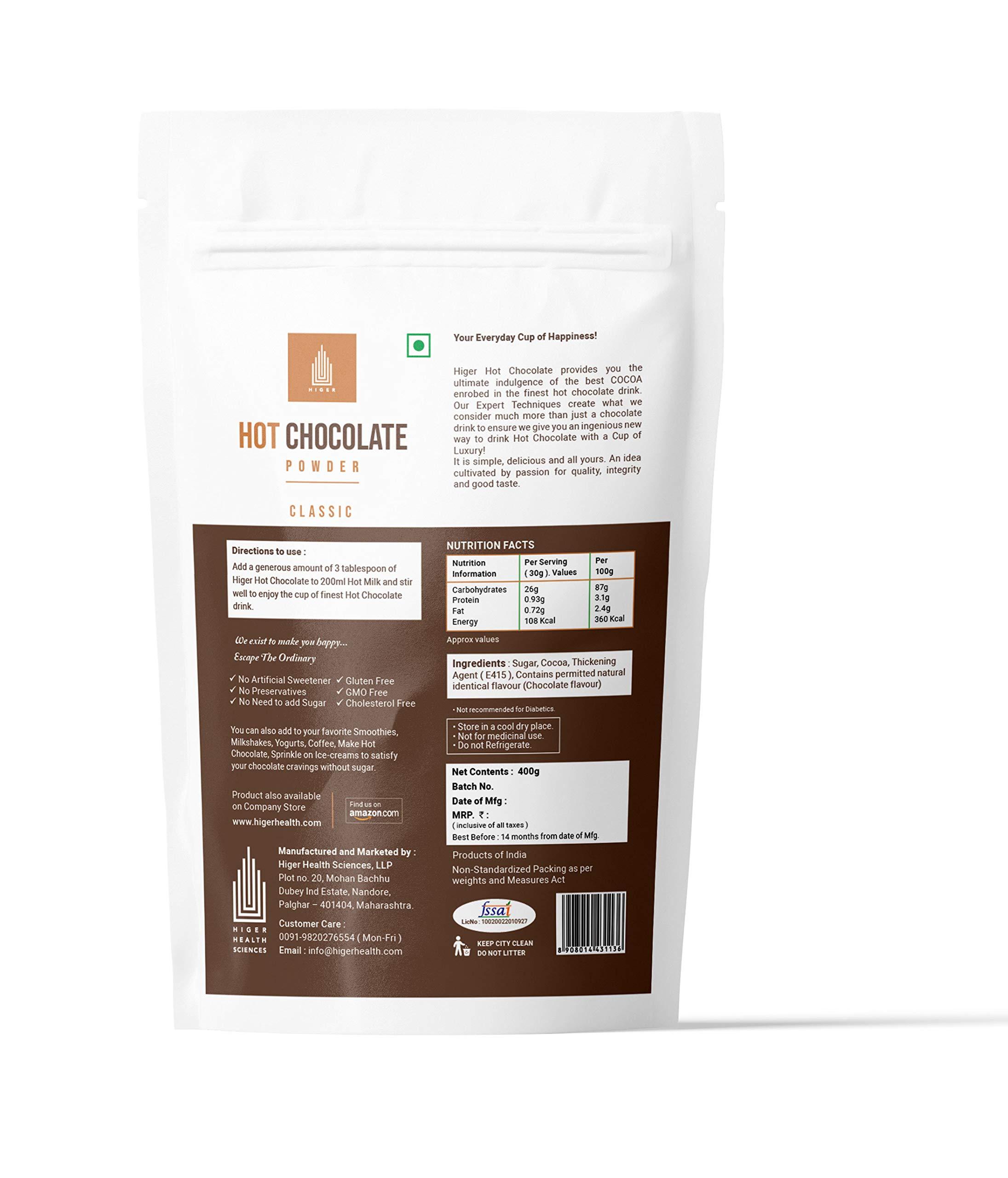 HIGER HOT CHOCOLATE POWDER HIGER HOT CHOCOLATE CLASSIC POWDER 400g