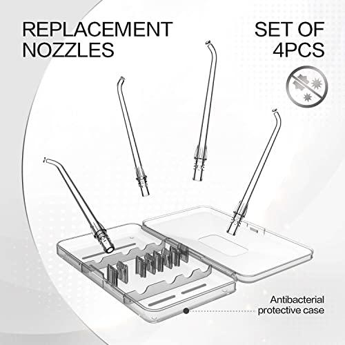 SYNHOPE 4pcs Standard Type Replacement Tips for SYNHOPE Mini Portable Water Flosser
