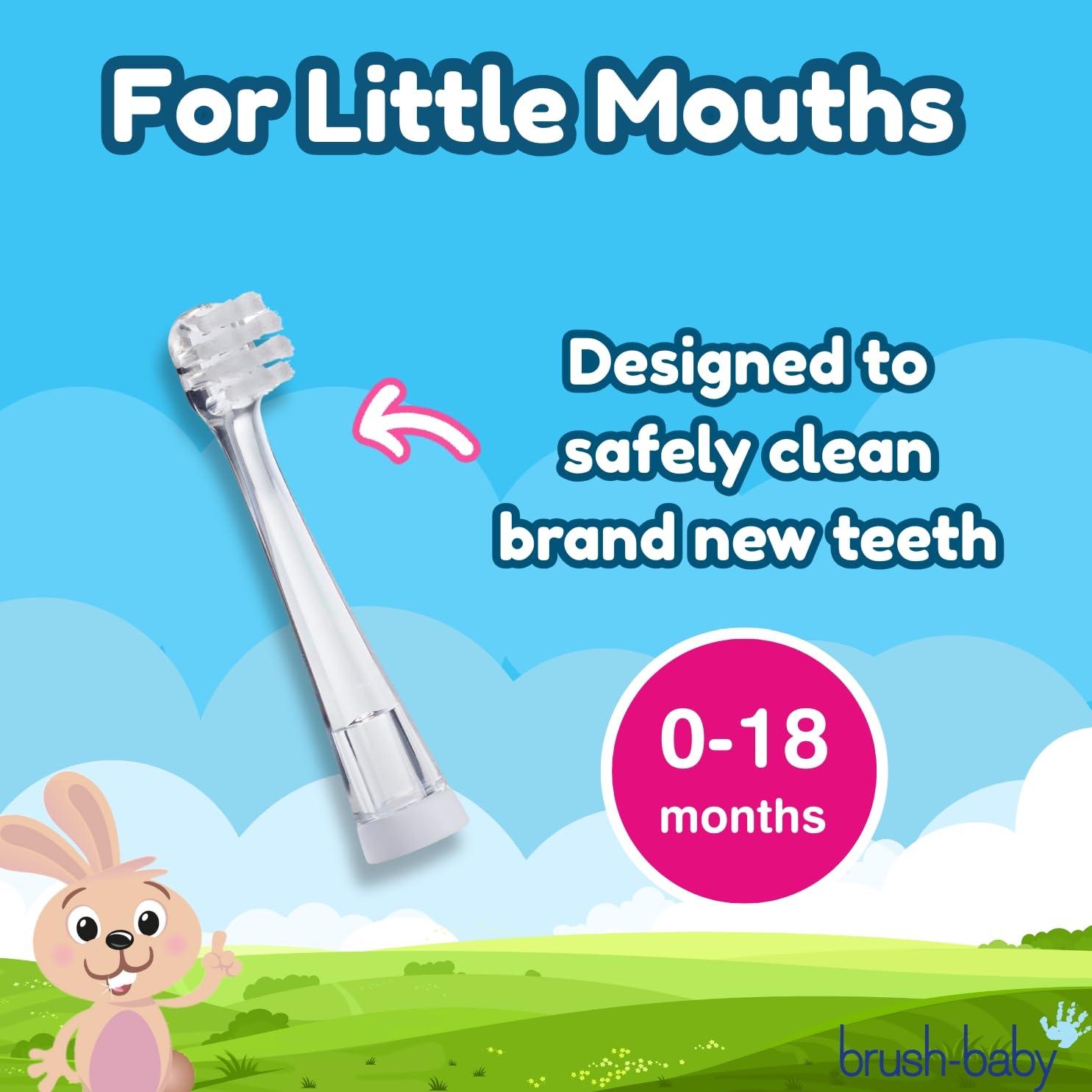 Brush-Baby Brush Baby BabySonic Replacement Heads - Pack of 2 (Ages 0-18 Months)