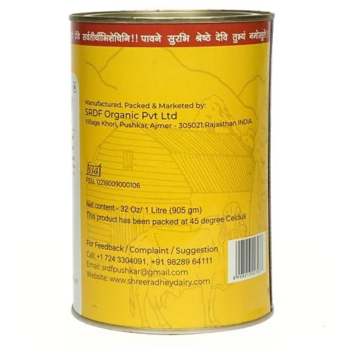 SHREERADHEY SHREERADHEY Gir Cow Ghee I A2 Bilona Traditional Bilona Method I 1 L Glass Bottle, 1.53 Kg