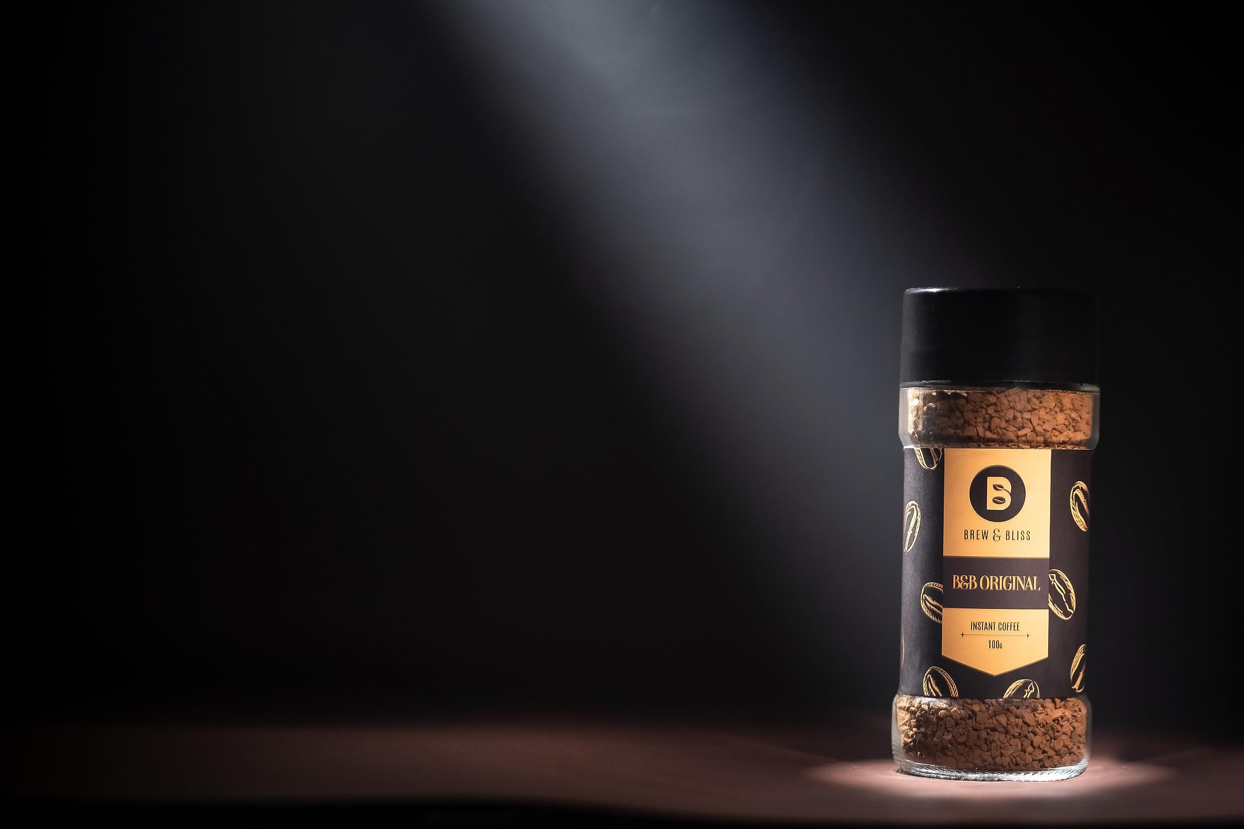 Brew and Bliss Brew & Bliss Original Coffee | 100g | Instant Flavoured Coffee Makes Up To 50 Cups | Best Authentic Naturally Processed Coffee Powder