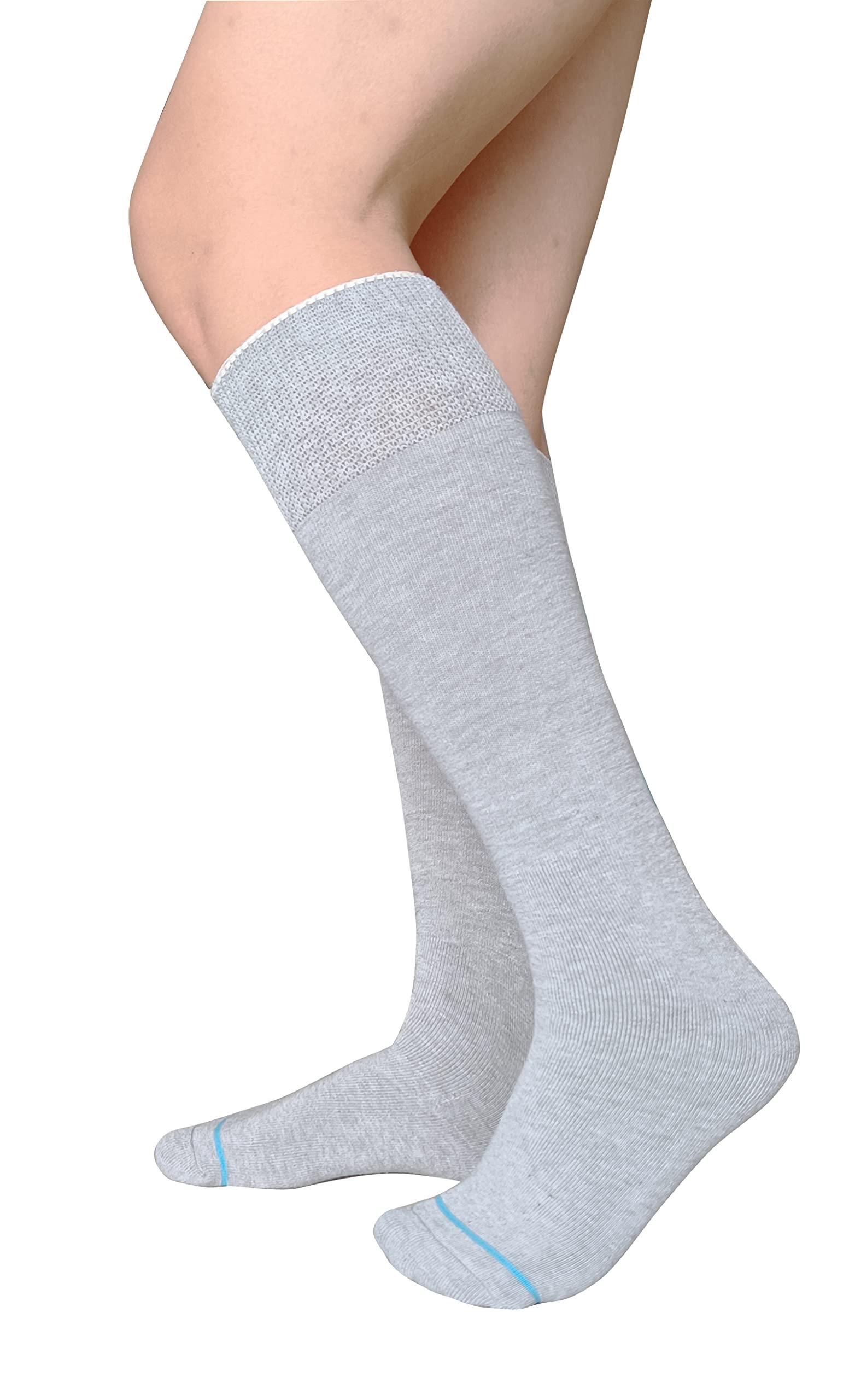 VEIGIKE VEIGIKE Replacement Sock Liner for Orthopedic Walking Boots Walker Brace,Tube Socks Under Air Cam Walkers and Fracture Boot Cast Shoe Surgical leg Cover Grey 2 Pairs
