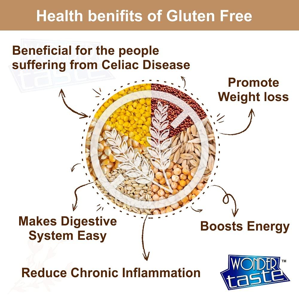 WONDER TASTE WONDER TASTE Gluten Free Plain Khakhra Pack Of 4 (200g Each) | Super Healthy Diet Low calorie Snacks | Delicious Roasted Gujarati Bites | Free Masala Pack Inside