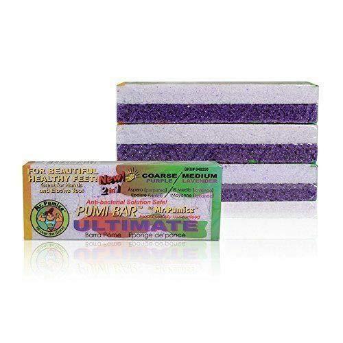 Mr. Pumice Mr. Pumice Ultimate Pumi Bar (4 Pack): 2-in-1 Callus Remover, Pedicure Stone & Ped File Scrubber for Smooth Feet and Heels, Dual-Grit (Medium + Coarse)