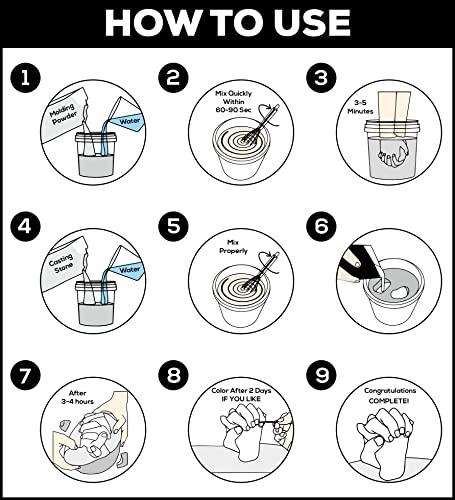 Sodee SODEE Hand Casting Kit ? Family Casting Kit - Casting Kit for Hand Casting - Family Casting Kit - Kit for Family Hand & Foot Mold (Molding Powder 1200 gm, Casting Powder 3kg)