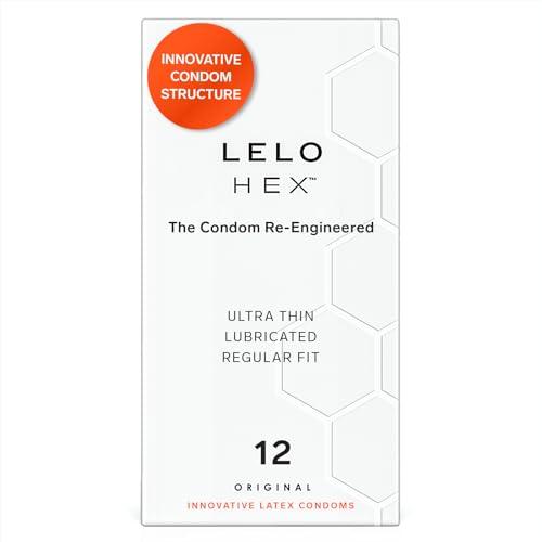 Lelo Lelo Hex The Re-Engineered Luxury Condoms With Unique Hexagonal Structure, 12 Count