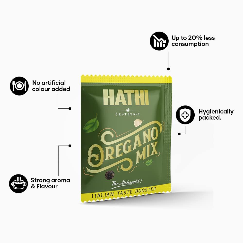 Hathi Masala HATHI Oregano Seasoning Sachet 150 pieces (Pizza Seasoning, Sandwich)