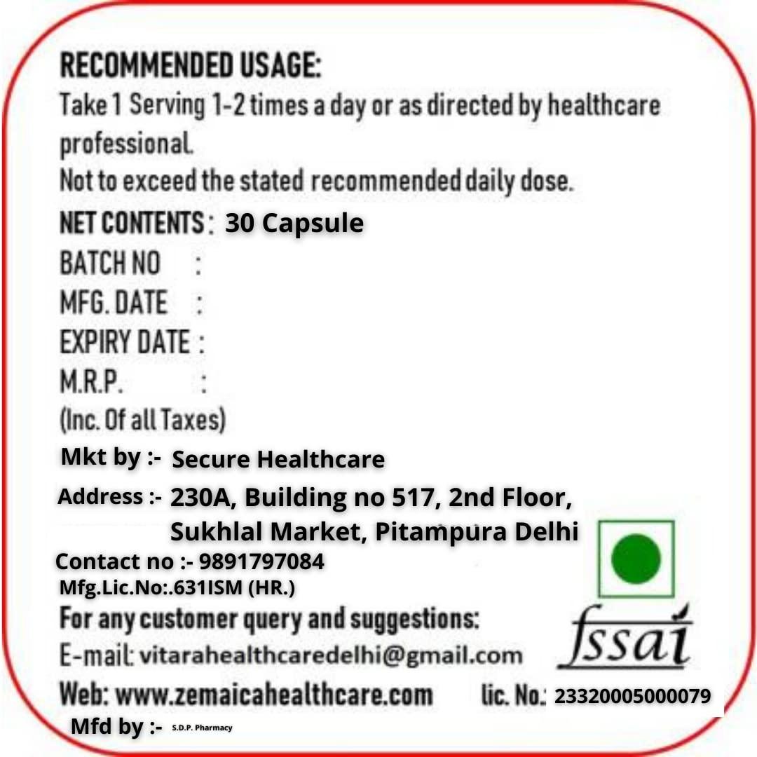 S.D.P. Pharmacy High Top, Best Height Increase Supplement, Increase Body Strenght, Power, Energy Growth, Capsule, 30 No, Pack of 1