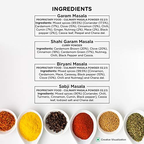 Sunrise Pure Sunrise Pure 4 in 1 Masala Combo Pack, | Garam Masala, Biryani Masala, Sabji Masala, Shahi Garam Masala 200g