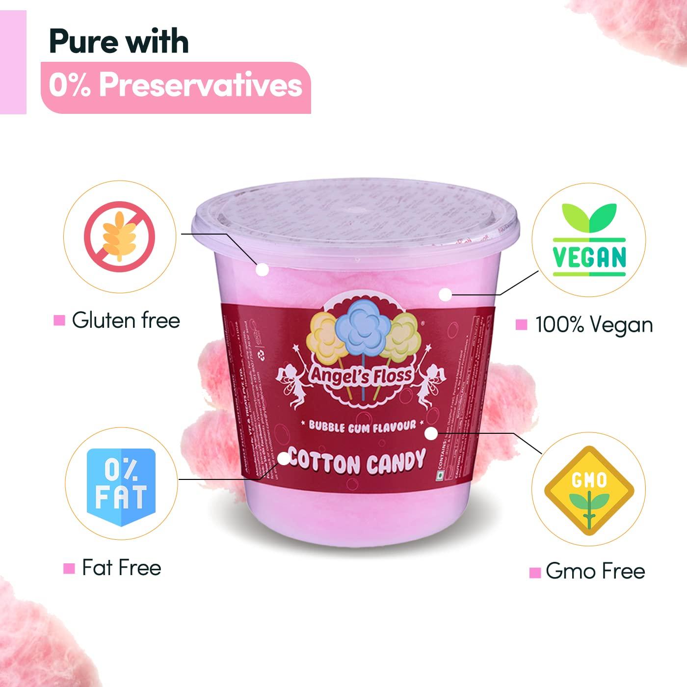 Angels Floss Angels Floss Cotton Candy's/Candy Floss/Buddhi Ke Baal (Bubble Gum, Pack of 4 Units)
