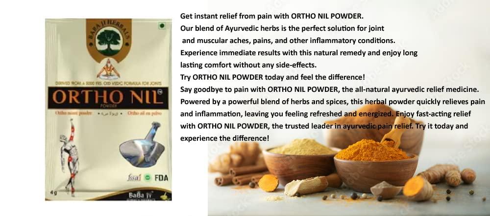 AZANU ORTHO NIL POWDER | 56 SACHETS | BABA JI HERBALS | PAIN RELIEF | FREE AZANU GOOD ORTHO CREAM