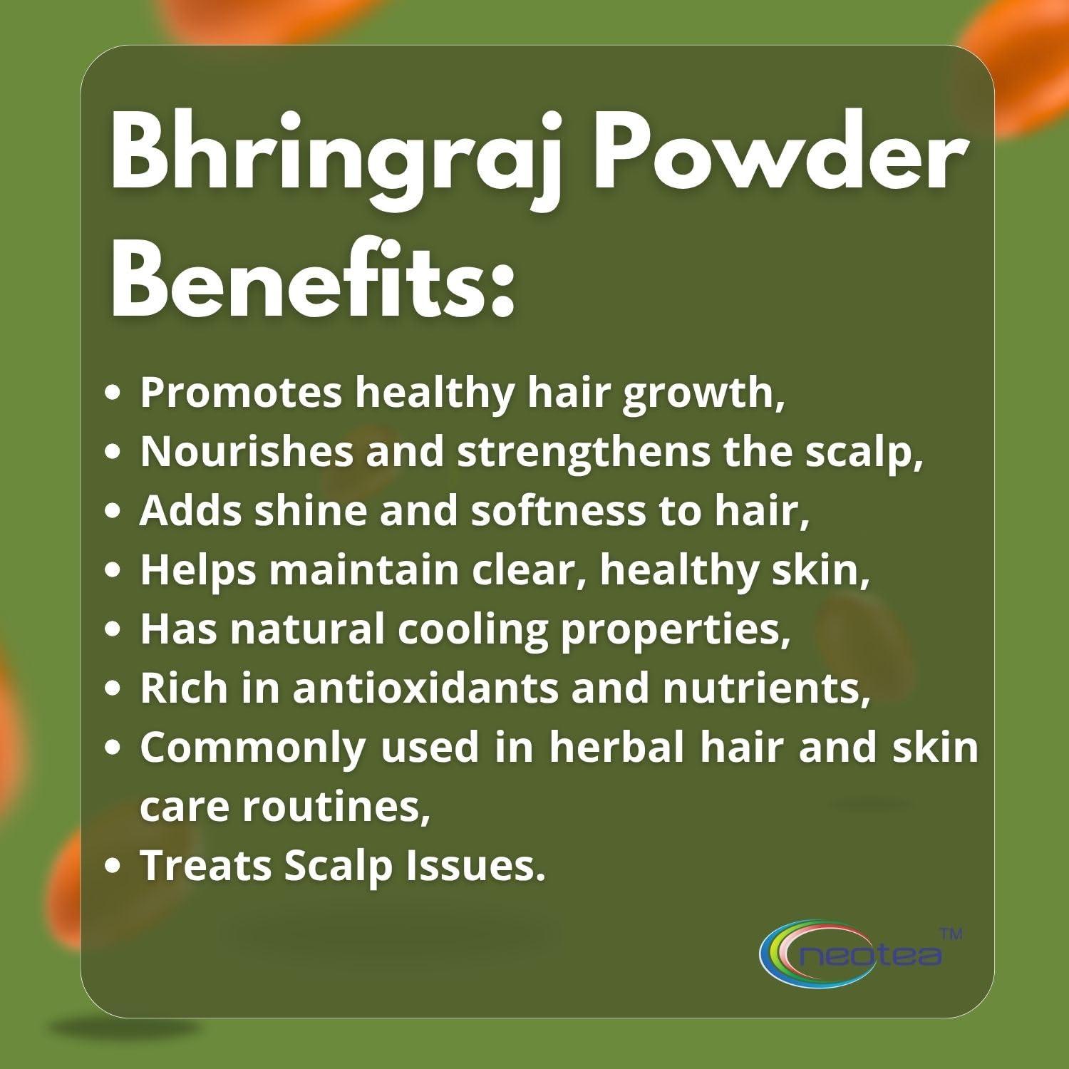 neotea Neotea Karisalankanni Bhringraj Powder | Eclipta Alba | White Prostrata | Natural Hair Growth & Scalp Care | Dandruff Control | Liver Support | False Daisy Leaves | No Preservatives | Pure & Chemical-Free | Kayonni, Kesaraja, Bhangra | Karisalai 300 