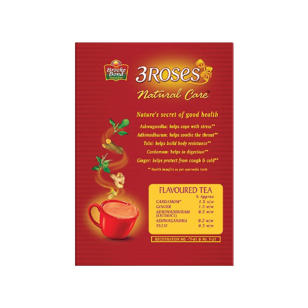 Brooke Bond Brooke Bond 3 Roses, Natural Care Flavoured Tea, 250 Grams - Ginger, Powder