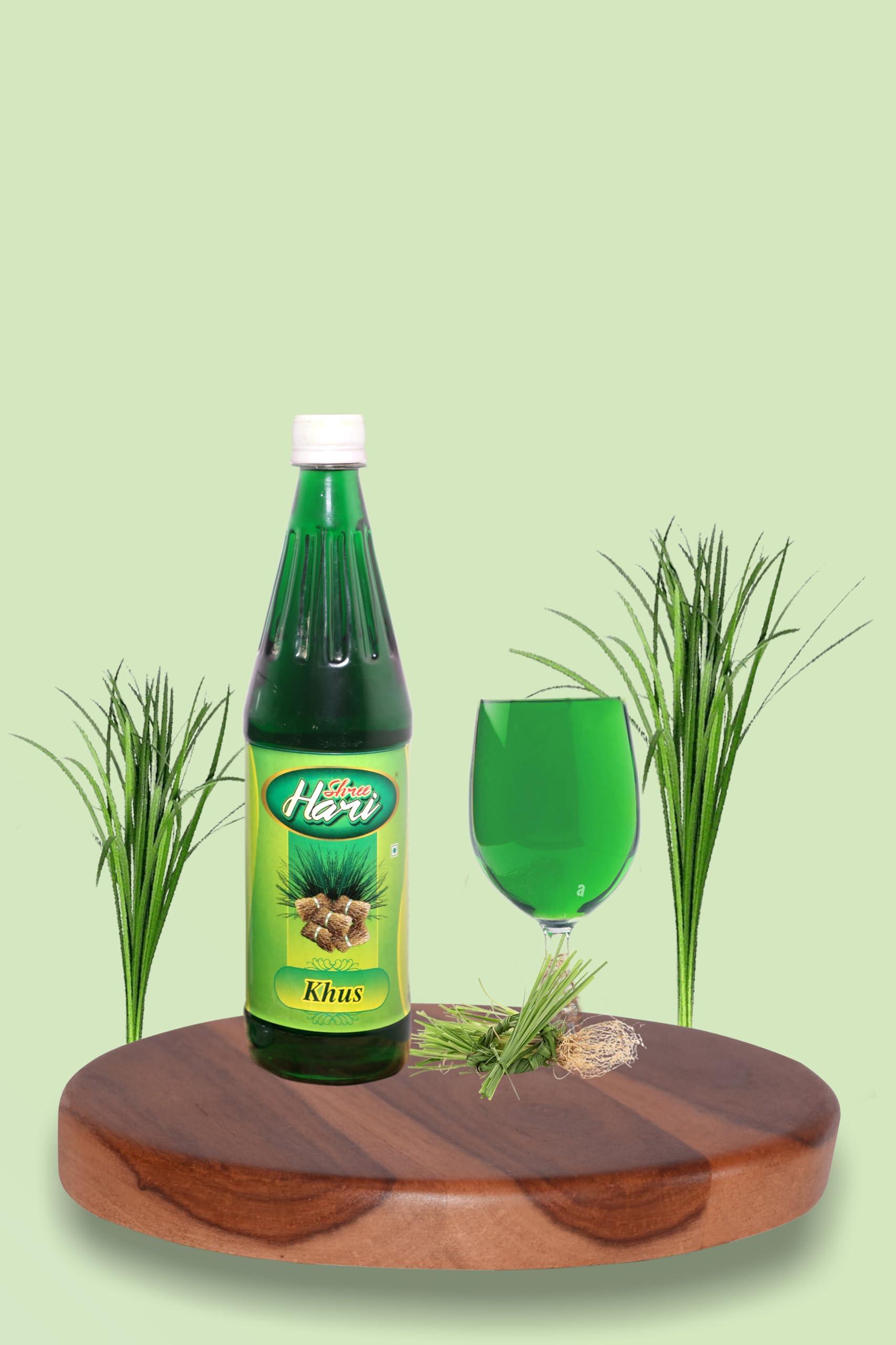 Shree Hari Shree Hari Khus Sharbat, Instant Refreshing Drink For Summer Beverage Instant Refreshing Syrup 750ml (Mix with milk or Water)
