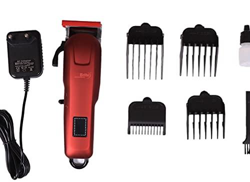 VR Brite VR Brite BH-3036 Proffessional Hair Trimmer LCD DISPLAY rechargeable waterproof Runtime: 60 min Trimmer for Men (RED)