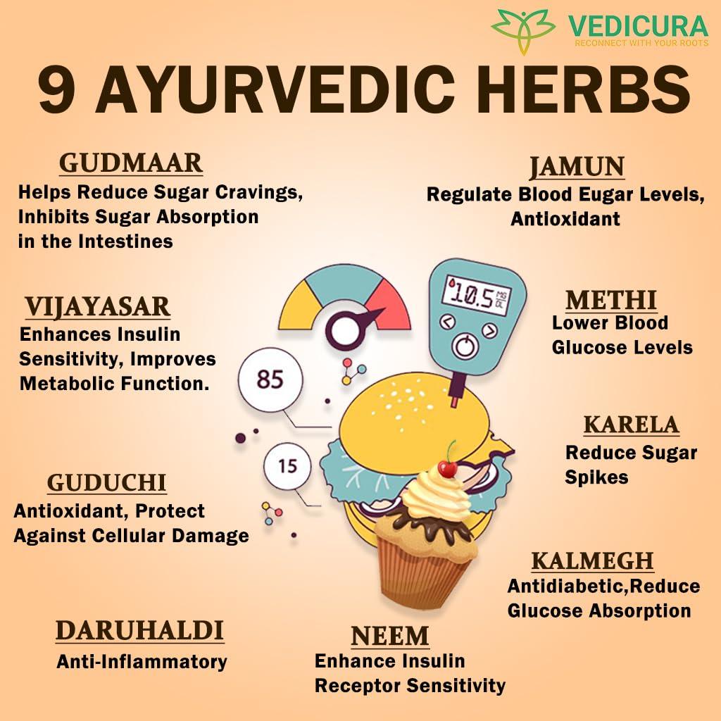 VEDICURA Vedicura GlucoGuard Ayurvedic Herbal Supplement for Healthy Blood Sugar Support