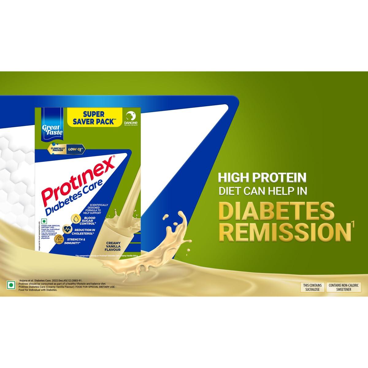 Protinex Protinex Diabetes Care - with Protein and High Fiber for Blood Sugar Control - 1kg (Vanilla flavor) (Pack of 2)