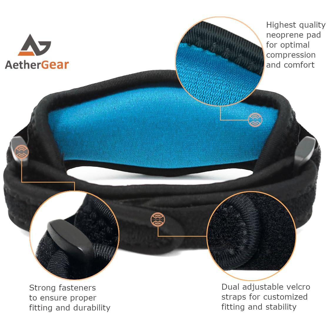 AetherGear AetherGear Tennis Elbow Brace for Tendonitis, Forearm Brace Support Band with Compression Pad and Elbow Strap Wrap for Golfers and Tennis Elbow and Bursitis Elbow Brace for Women and Men