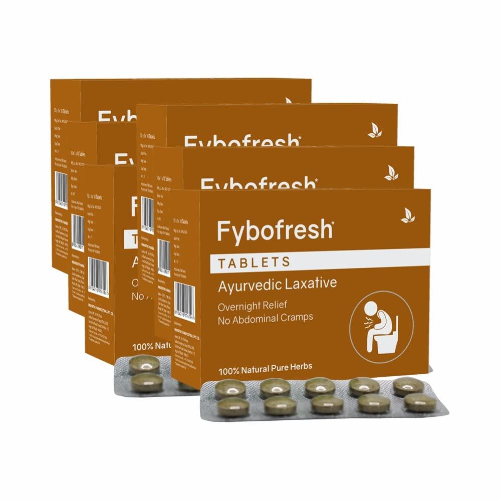 Evozyme Fybofresh Tablets (10 Tablets - Pack of 6)| Helps reduce constipation & restore freshness | Supports digestive health| 100% Vegeterian Tablets (10 Tablets - Pack of 6)