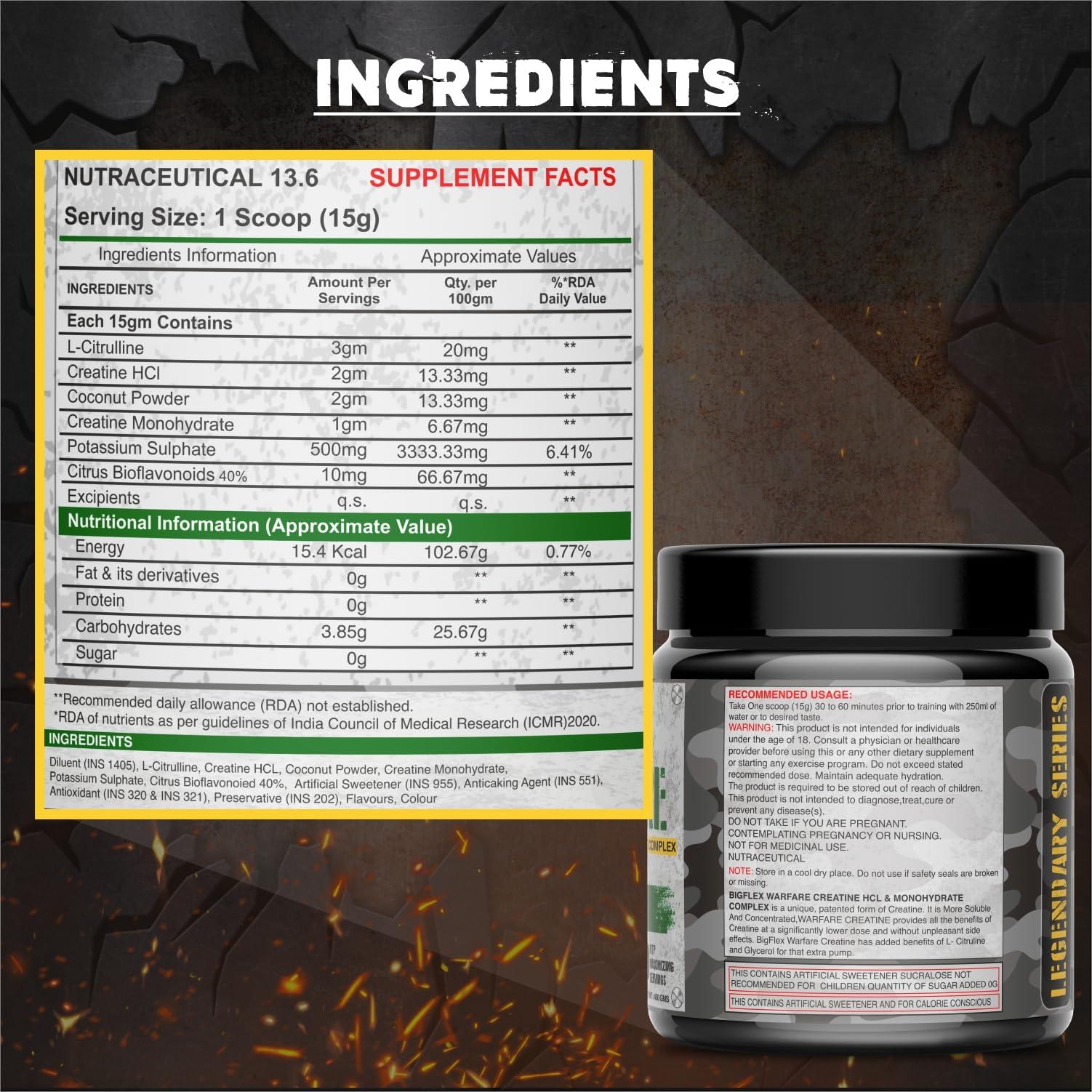 Bigflex Bigflex Warfare Creatine - 450 Gm Creatine (Orange)