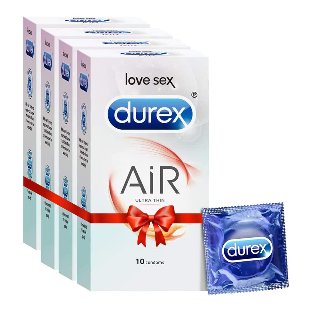 Durex Durex Condoms - 10 Count (Pack of 3, Air) & Durex Air Ultra Thin Condoms - 10s