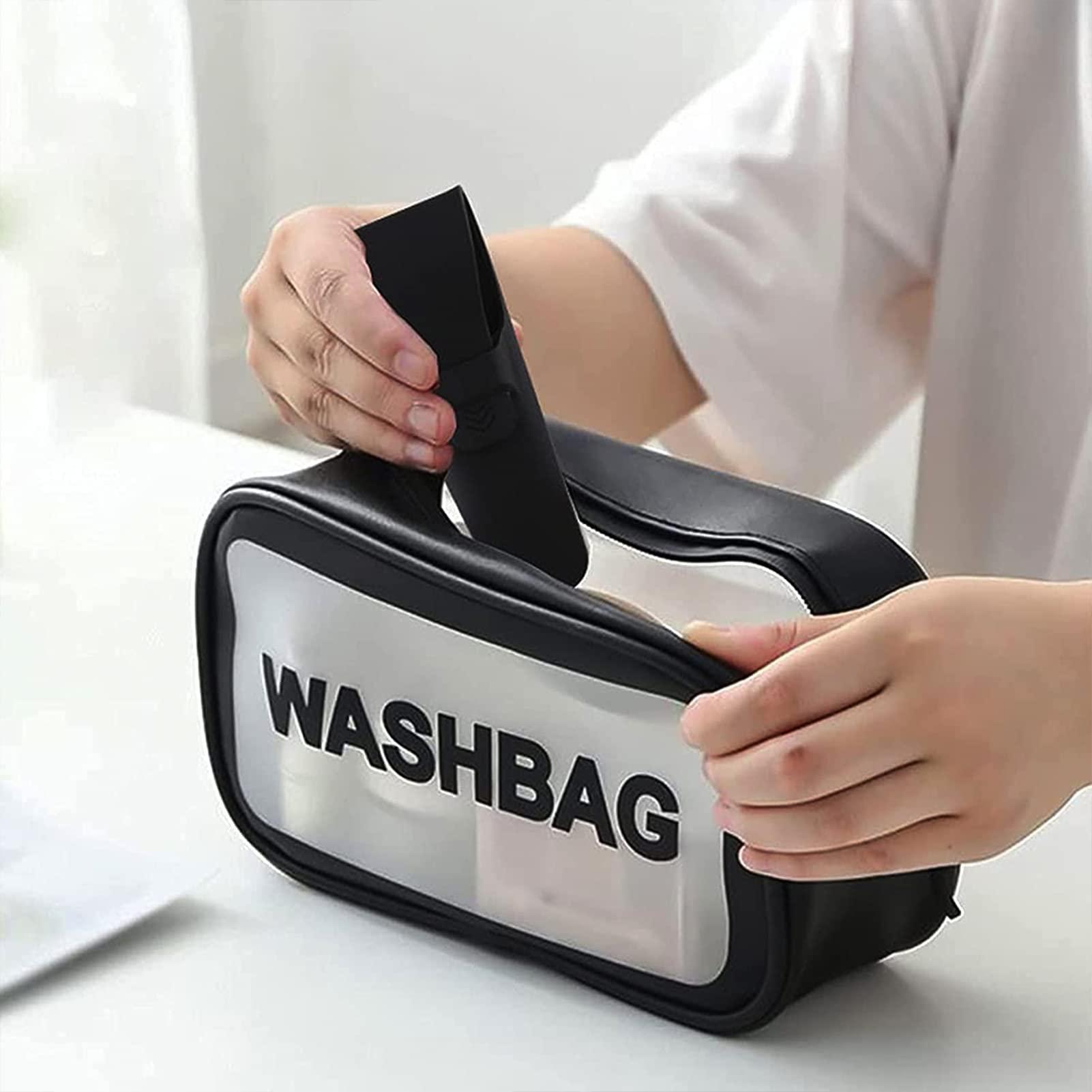 Viniso Razor Case Portable Silicone Razor Holder Case Compatible with Gillette Razor, Soft Shaver Cover Bag Waterproof Travel Razor Carrying Case for Manual Razors (Black+Blue)