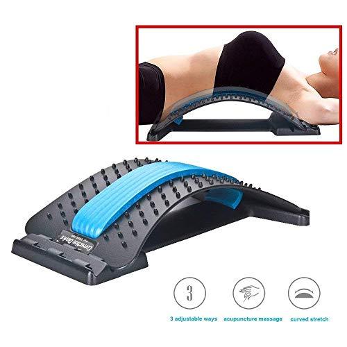 MOHAK MOHAK Back Massager Lumbar Support Stretcher Relaxation Mate Spinal Pain Relief Chiropractor (Multicolour)