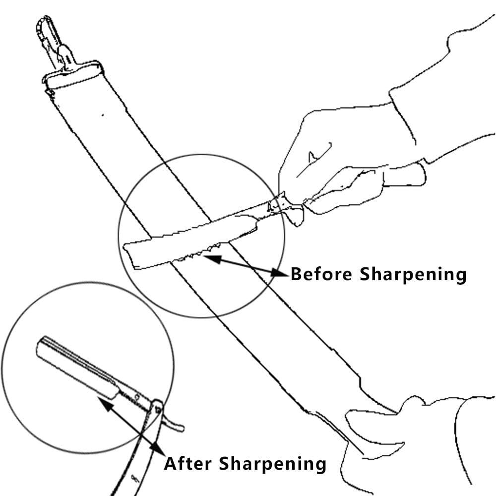 Grandslam Grandslam Leather Strop for Straight Razor Sharpening and Smooth - Professional Straight Razor Knife.