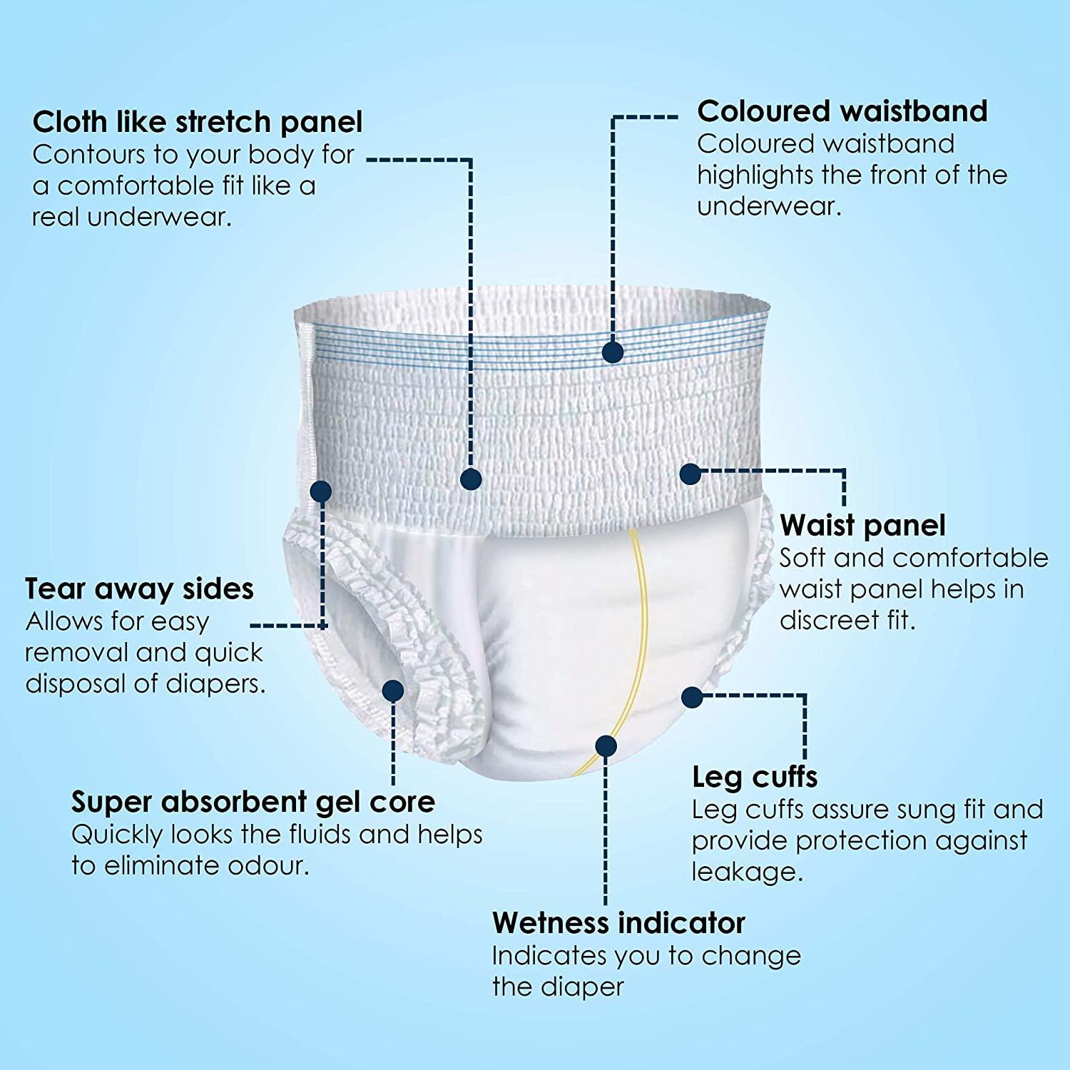 Kare In Kare In Large-XL Size Adult Pull Ups Pant Style Underwear 10Pcs / 1 Pack Diapers