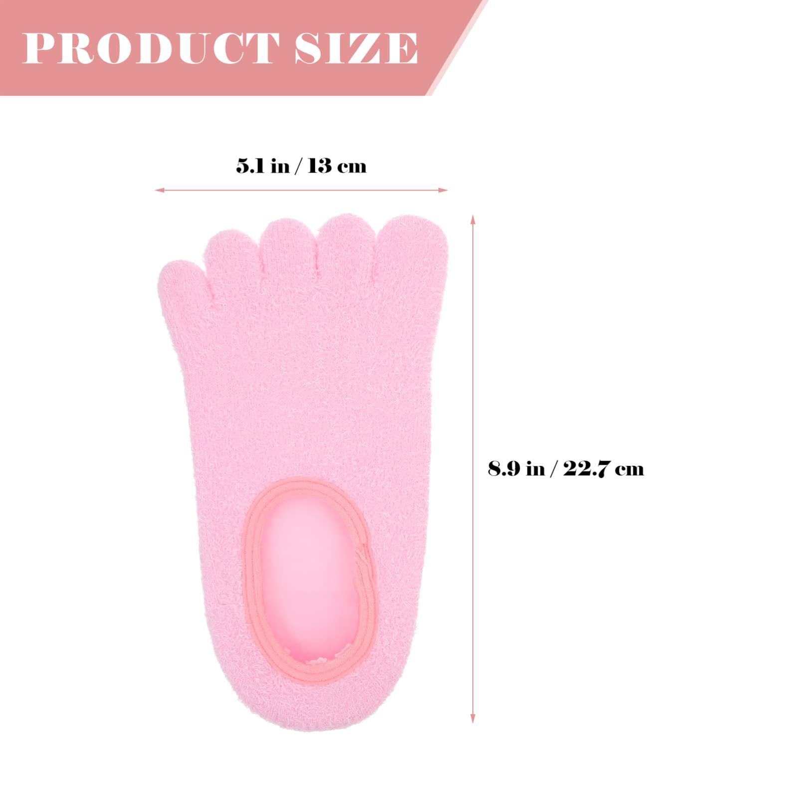 FOMIYES FOMIYES 5 Toe Moisturizing Gel Socks Soft Moisturizer Sock Lotion Spa Pedicure Socks for Healing Dry Cracked Heels Dry Feet Calluses Cuticles Rough Skin Dead Skin