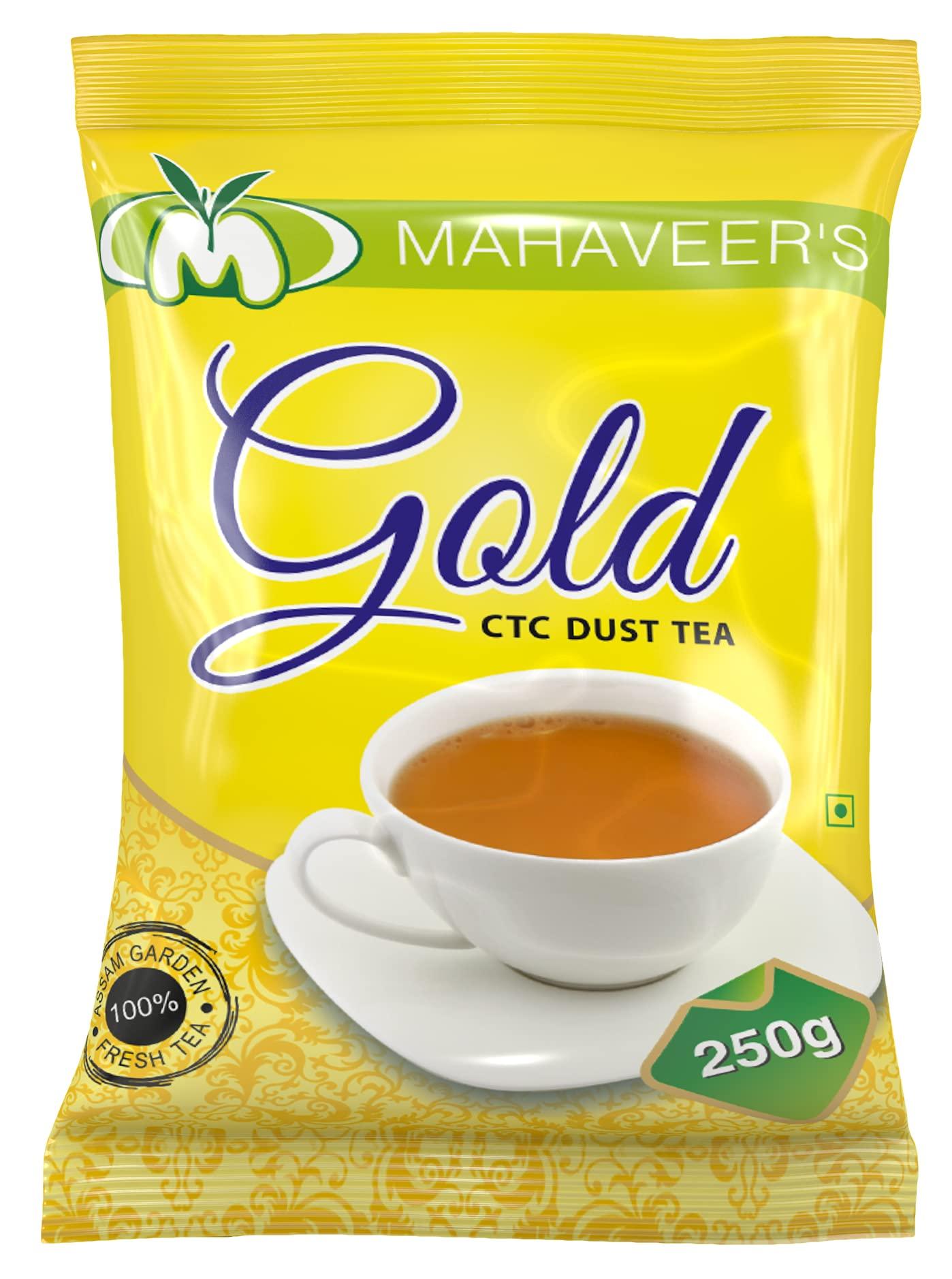 MAHAVEER'S TEA Mahaveer's Gold Premium Tea | Strong and Fresh | Kadak Chai Patti | Golden Assam Tea 500 Gm