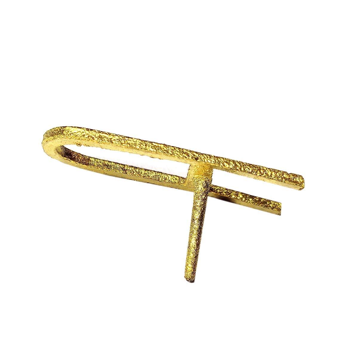 REAL SEED Real Seed Vishnu Tilak Stamp U Letter Shape Tika, Brass U Shaped Vaishnav Tilak, Teeka Applicator Tool, Hindu Puja Item