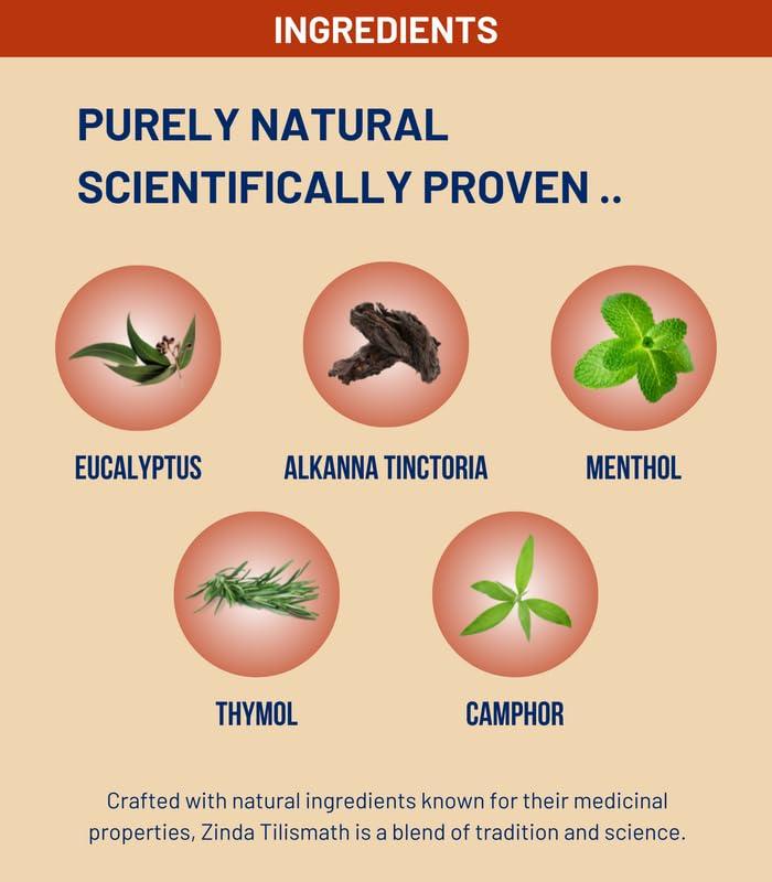 Zinda Tilismath Zinda Tilismath 15ml (Pack Of 2) Ayurvedic Herbal Remedy For Common Ailments & Immunity Booster, Nose Block Relief, Cough Relief or Stomach Pain Relief- Trusted Home Remedy for Internal & External Use