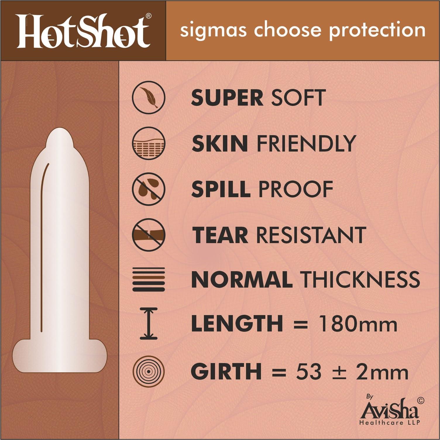 HOT SHOT HOT SHOT Chocolate Flavored Condom for Men -10 Count
