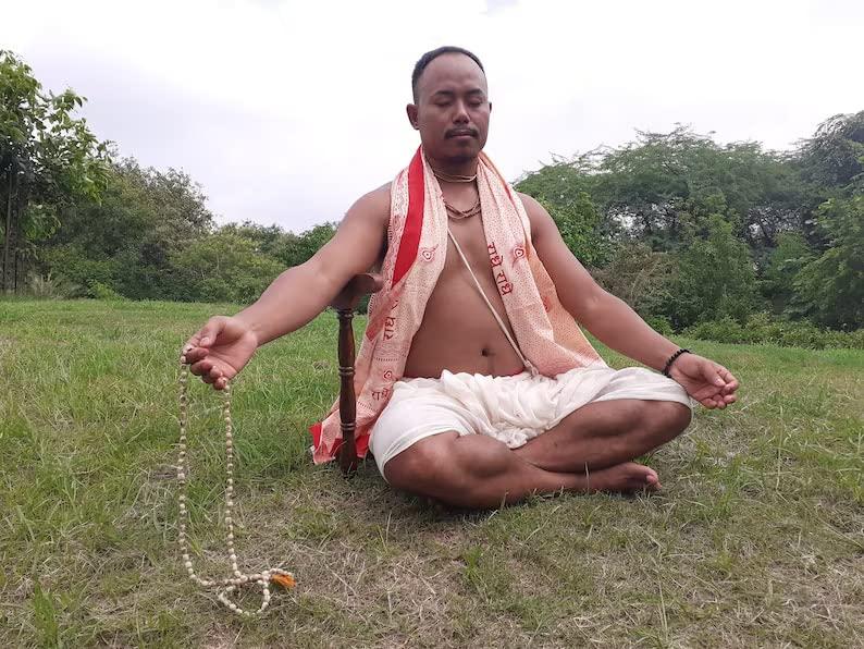 Wooden Cave Wooden Cave Wooden T-shaped Yoga Danda Meditation Stick for Improved Breath flow in Nostrils and for Yoga Practices