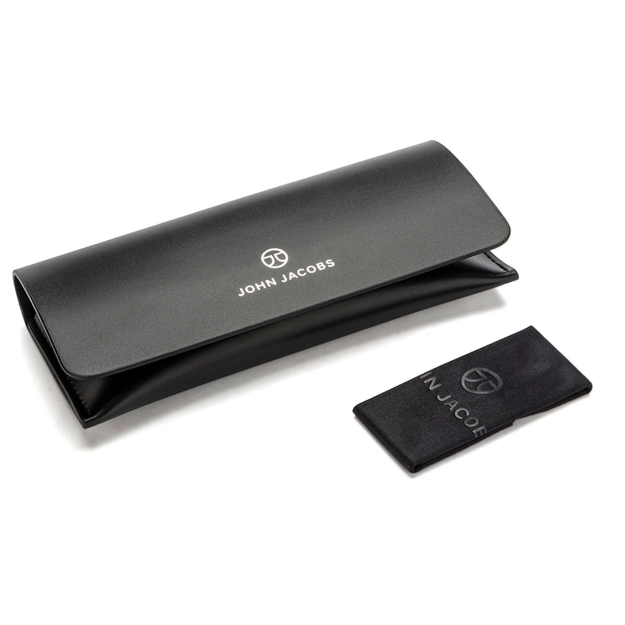 John Jacobs John Jacobs | Blue Cut & Antiglare Zero Power Computer Eyeglasses | Urban Elegance | Gold Full Rim Teardrop Shape | For Men & Women | Extra Wide | JJ E17072