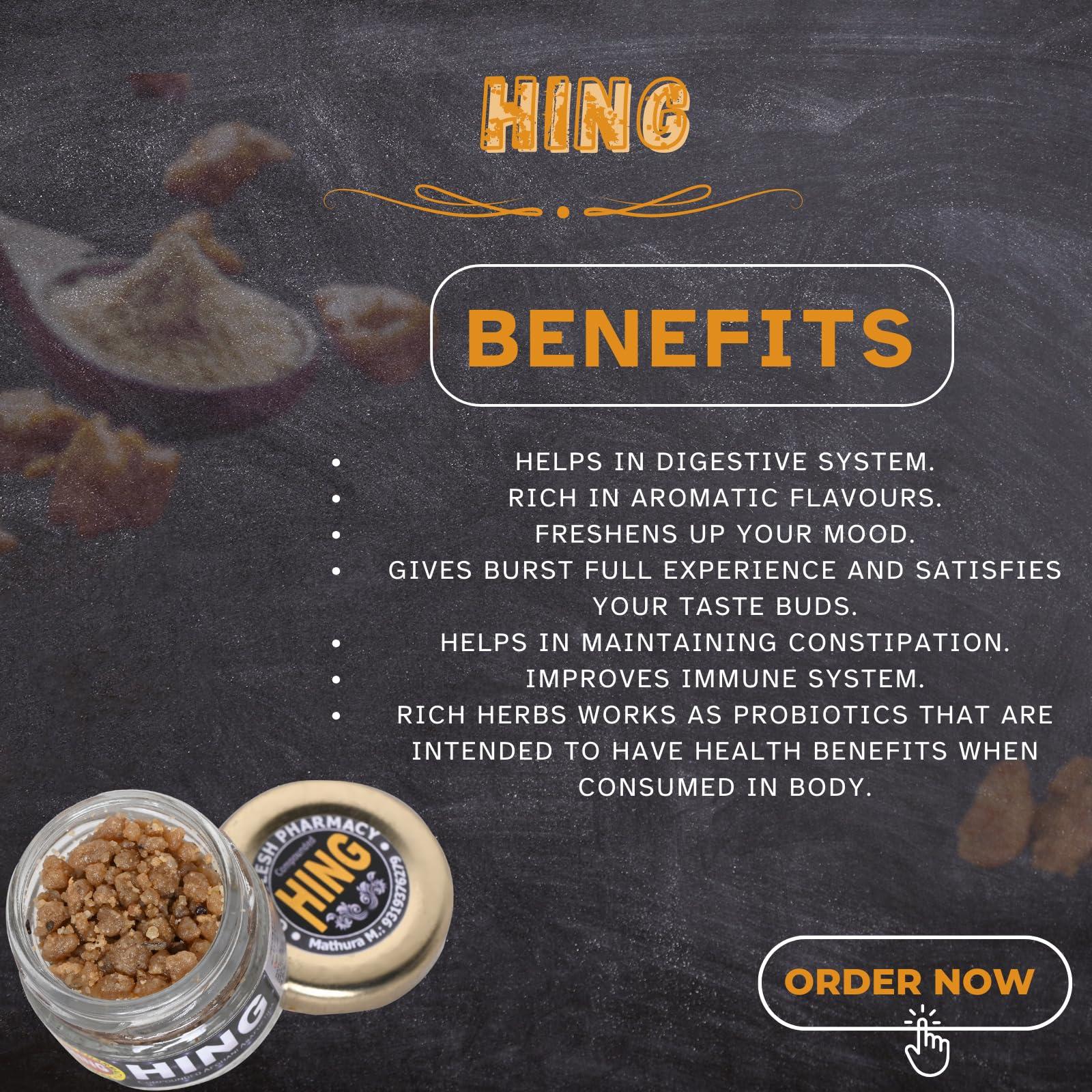 GOKULESH GOKULESH Compounded Strong Asafoetida Pure Hing| Hing Granule| Hing (10gm) Afghani Nukra | No Atta No Maida (10)