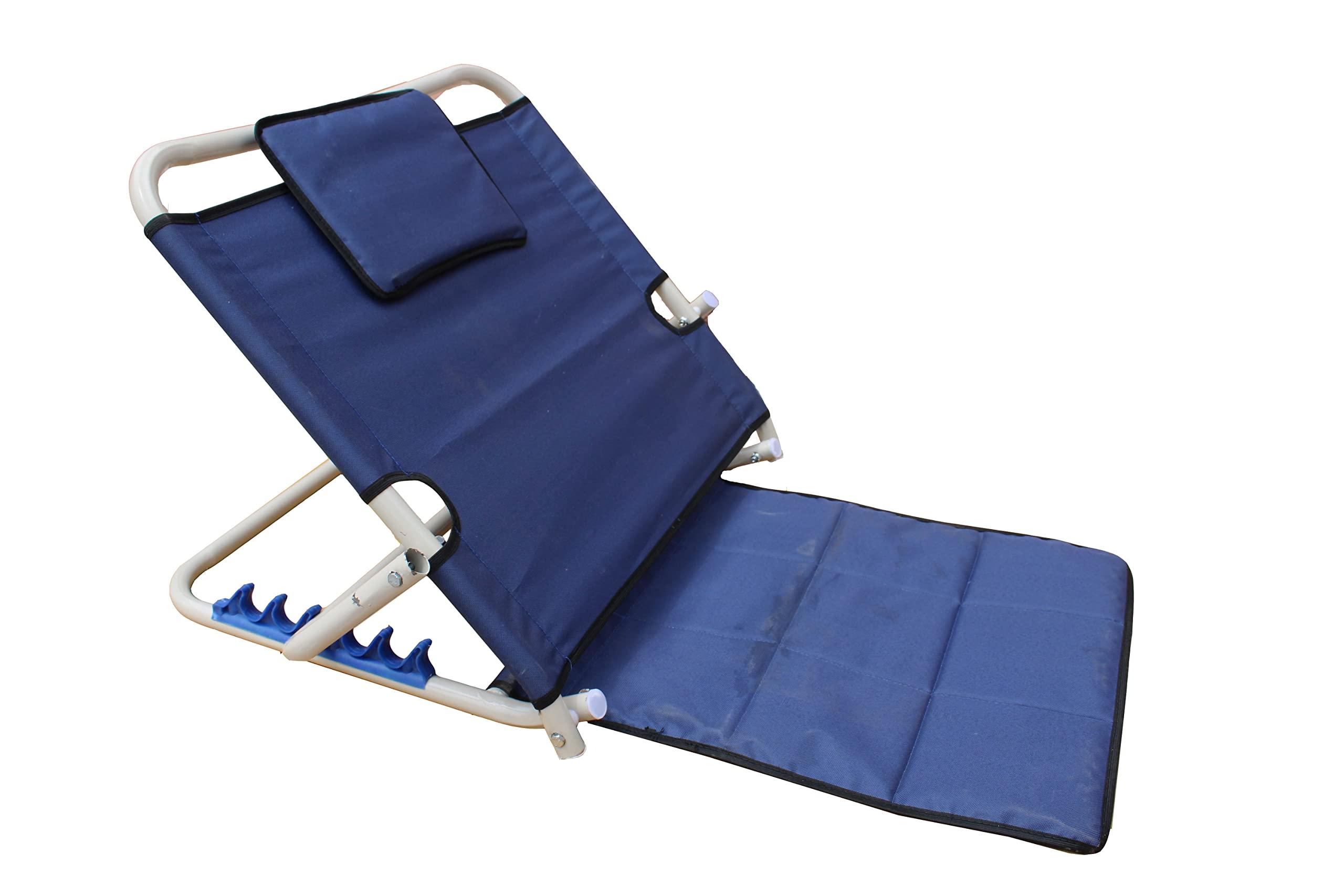 KBG KBG Adjustable Hospital Back Rest for Use On Bed Or Back Support, Orthopaedic Back Support Hospital Back Rest Bed for Hospitalised & Bed Ridden Patients Ergonomic and Scientific Design (Blue)
