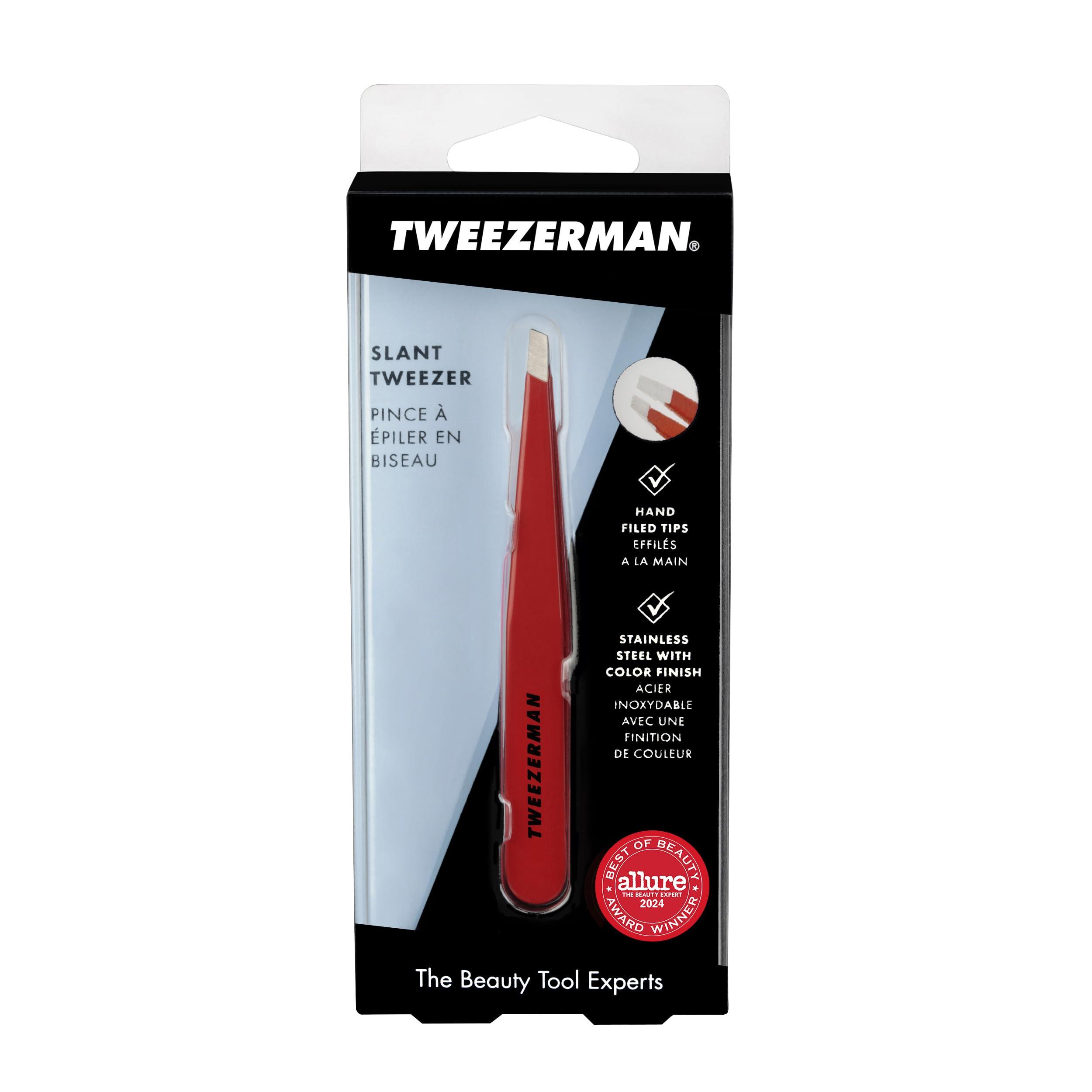 Tweezerman Tweezerman Stainless Steel Slant Tweezer, Signature Red