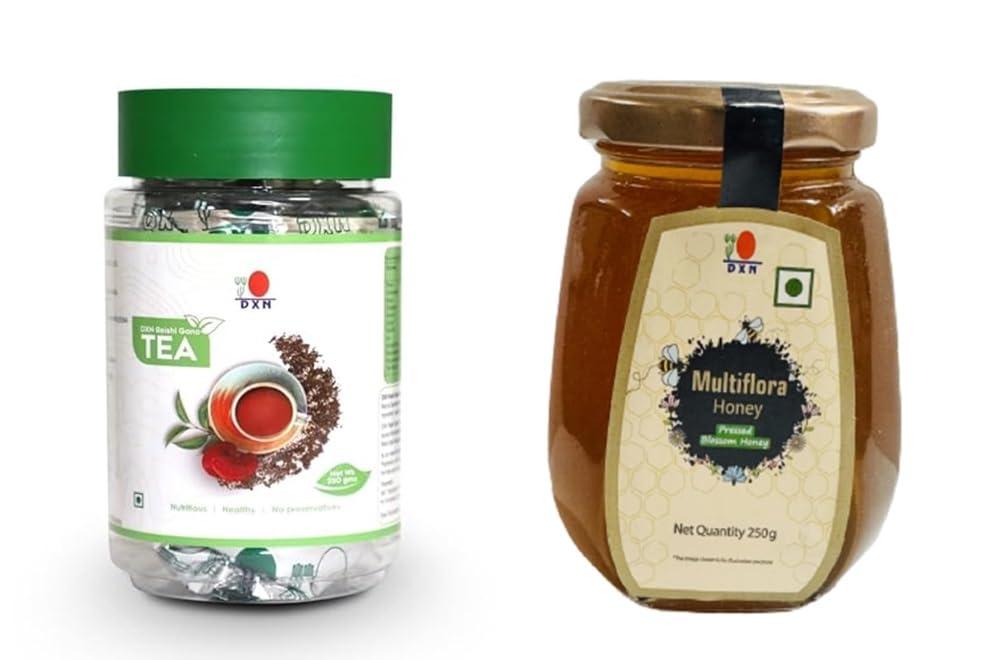 Truly Grow Truly Grow DXN Reishi Gano Tea -250gm + Dxn Multiflora Honey- 250g (combo)