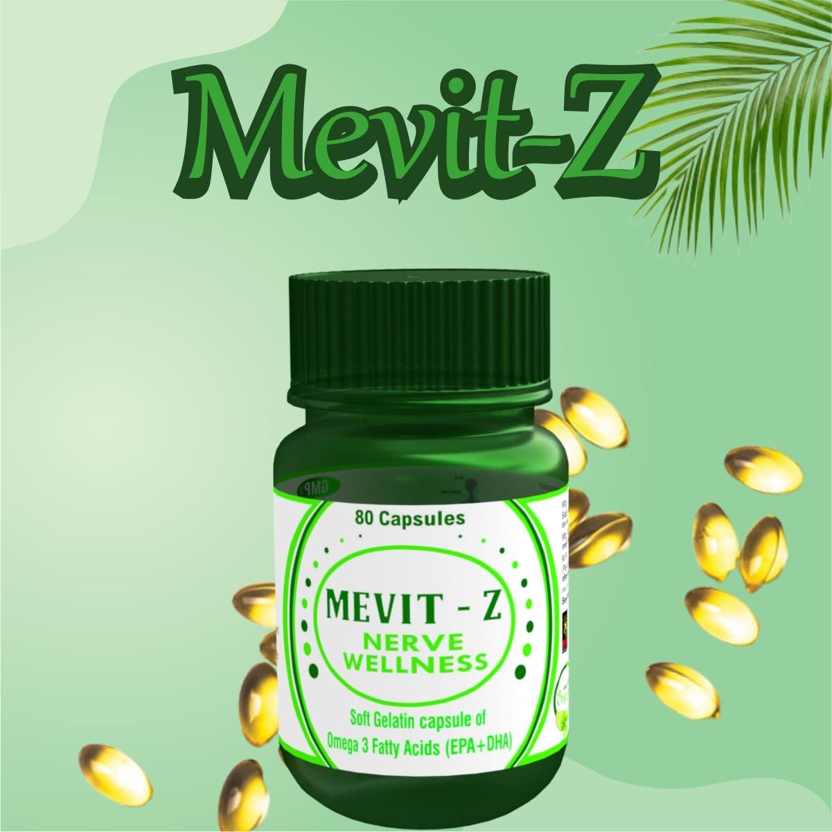 EVER YOUNG Mevit-Z, ever young, Nerve Wellness, omega 3 fatty acids, soft gelatin 80 Capsules
